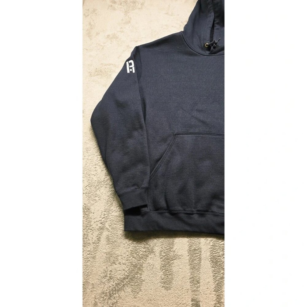 Carhartt Original Fit Hooded Sweatshirt Mens XL Navien Blue Logo Fleece - Picture 3 of 16